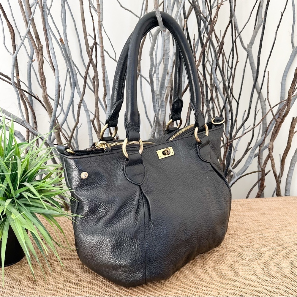 J. Crew Black Leather Satchel - Picture 3 of 15